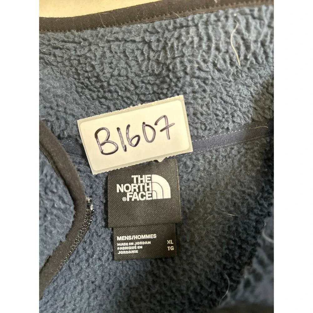 The North Face Mens XL Blue Sherpa Fleece‎ 1/4 Zip Pullover Jacket